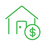 House and money icon 