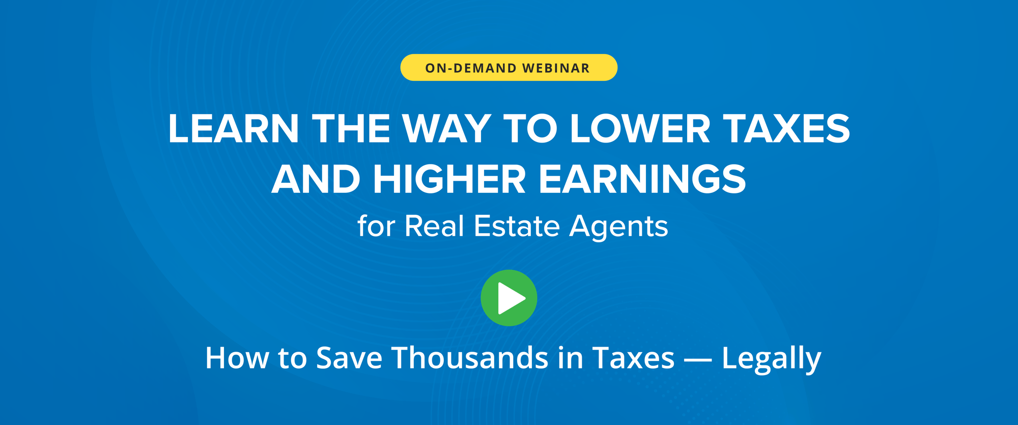 Learn the way to lower taxes and higher earnings for real estate agents. Learn the way to lower taxes and higher earnings for real estate agents.